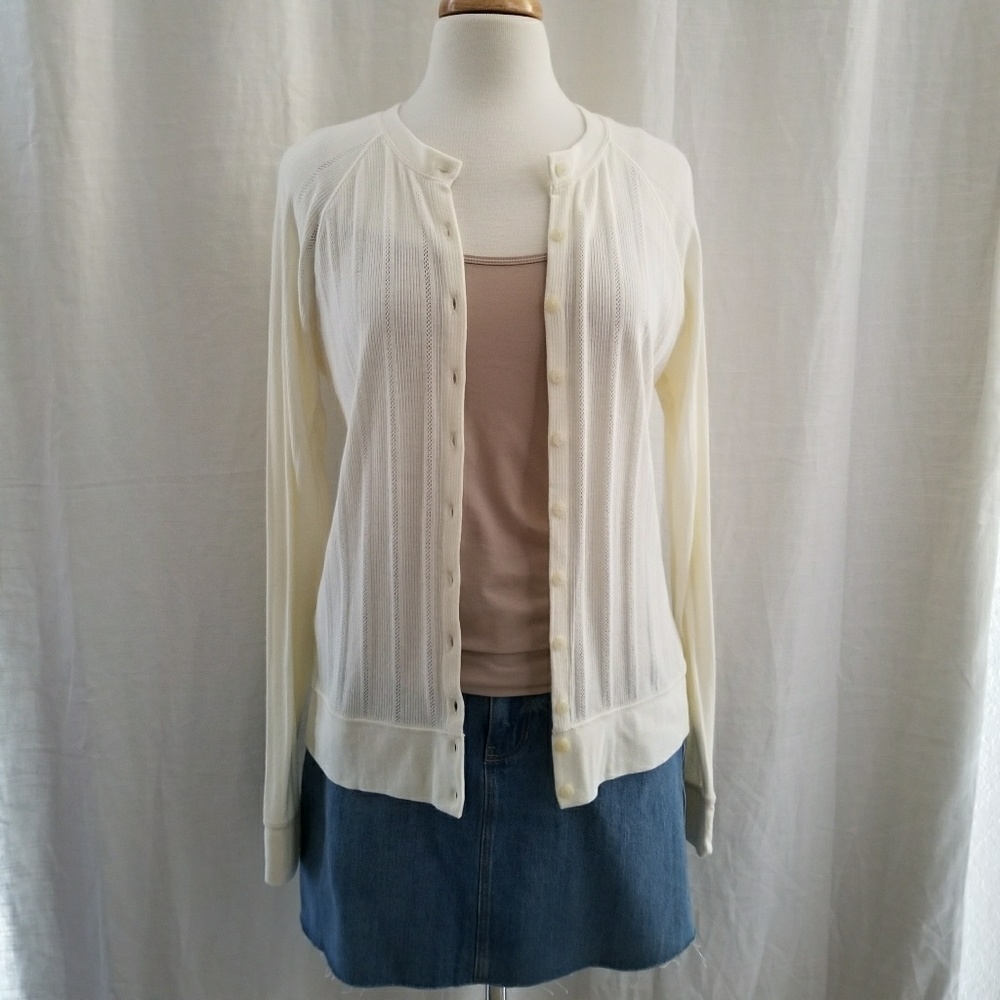 Gap Pointelle Button Front Top